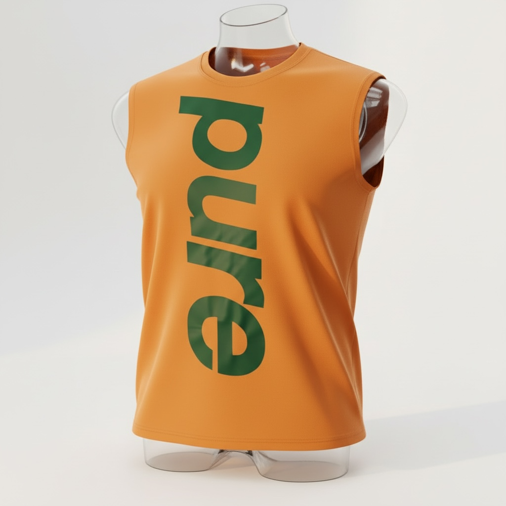 Orange sleeveless vest