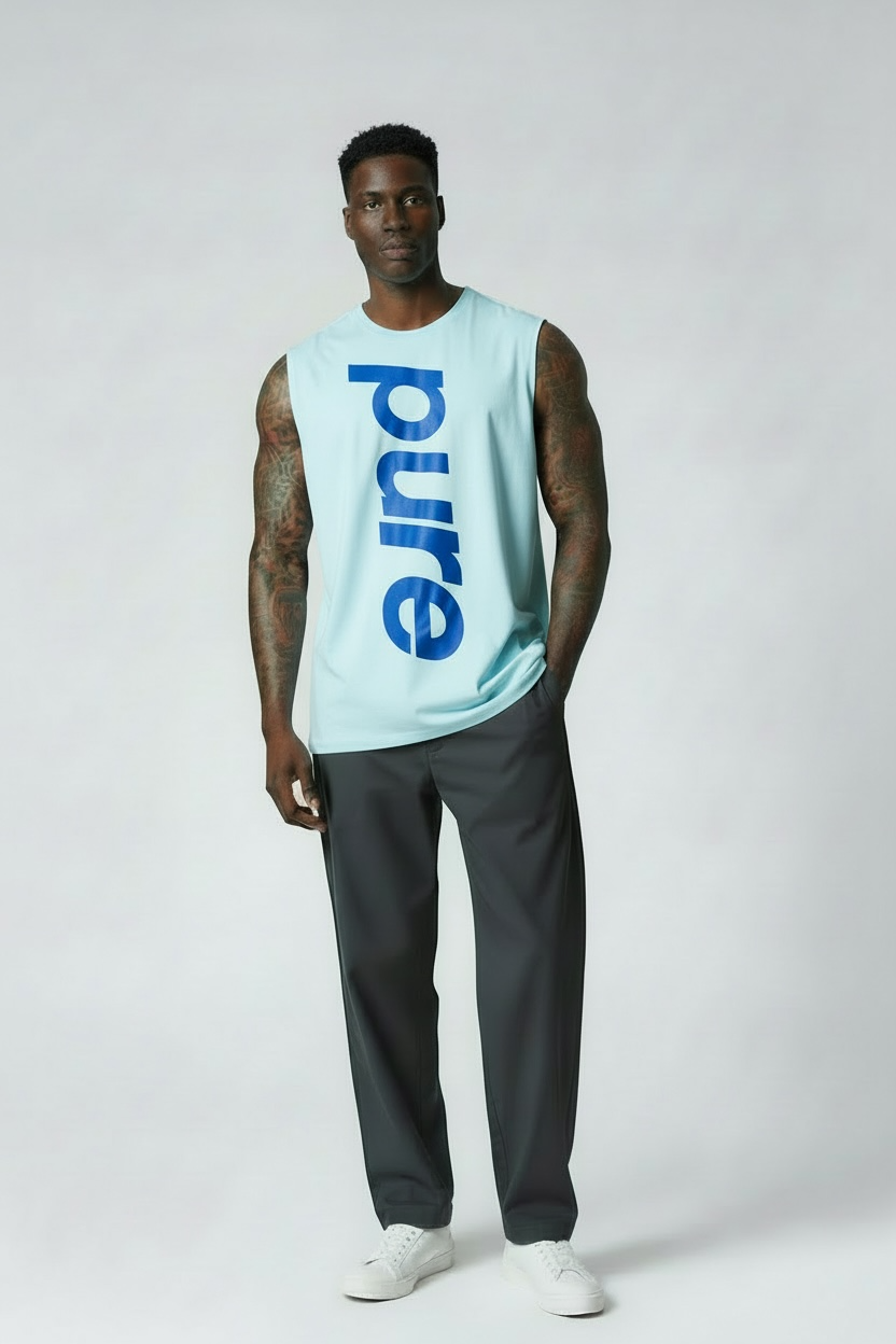 Baby Blue Sleeveless vest