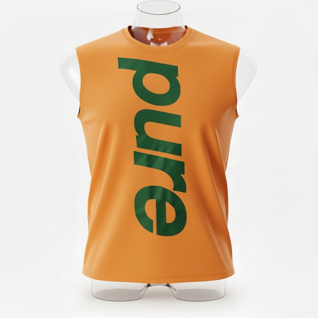 Orange sleeveless vest