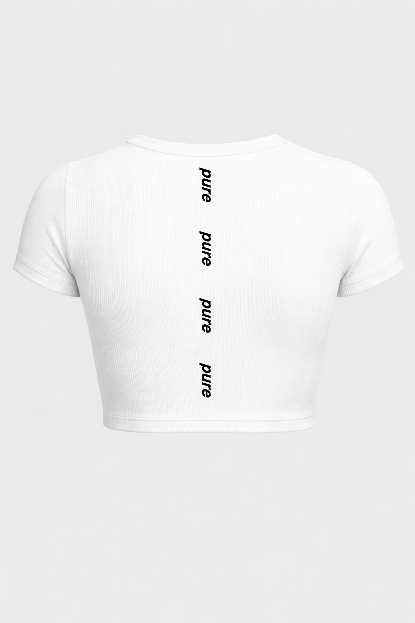 Black on white Ladies Crop top