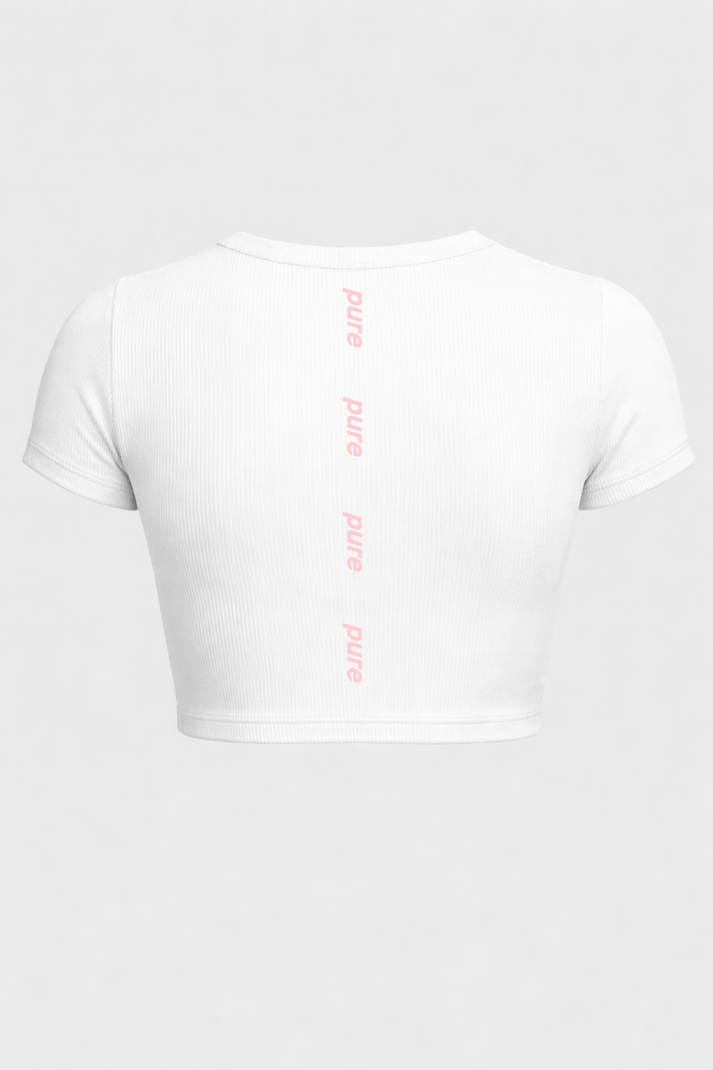 Pink on white Ladies crop top