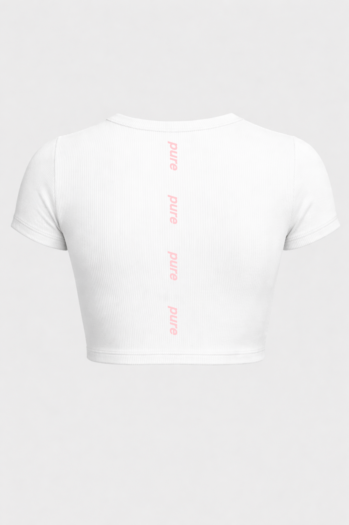 Pink on white Ladies crop top
