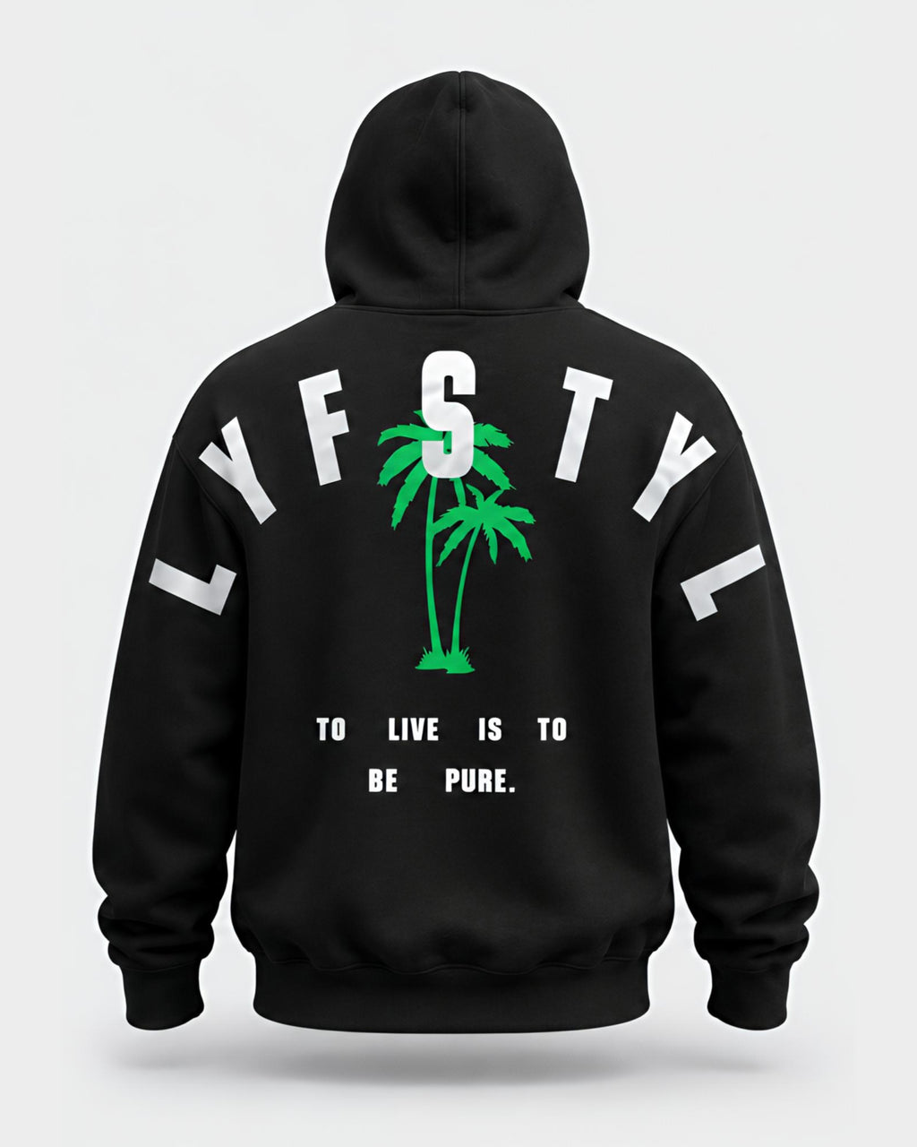 PUR3 silver black hoodie