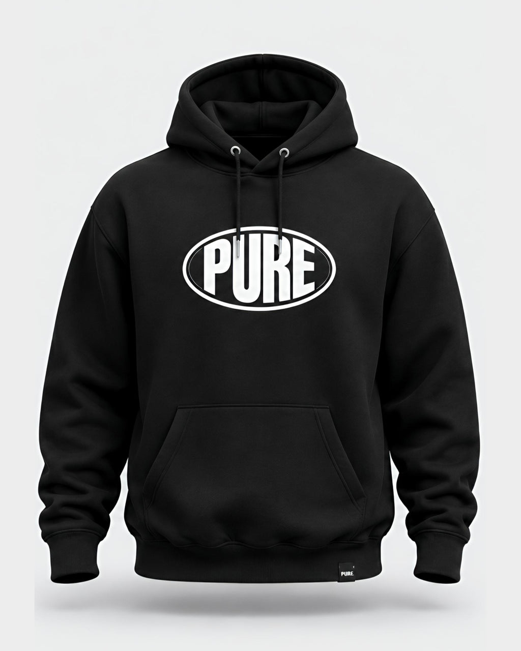 PUR3 silver black hoodie