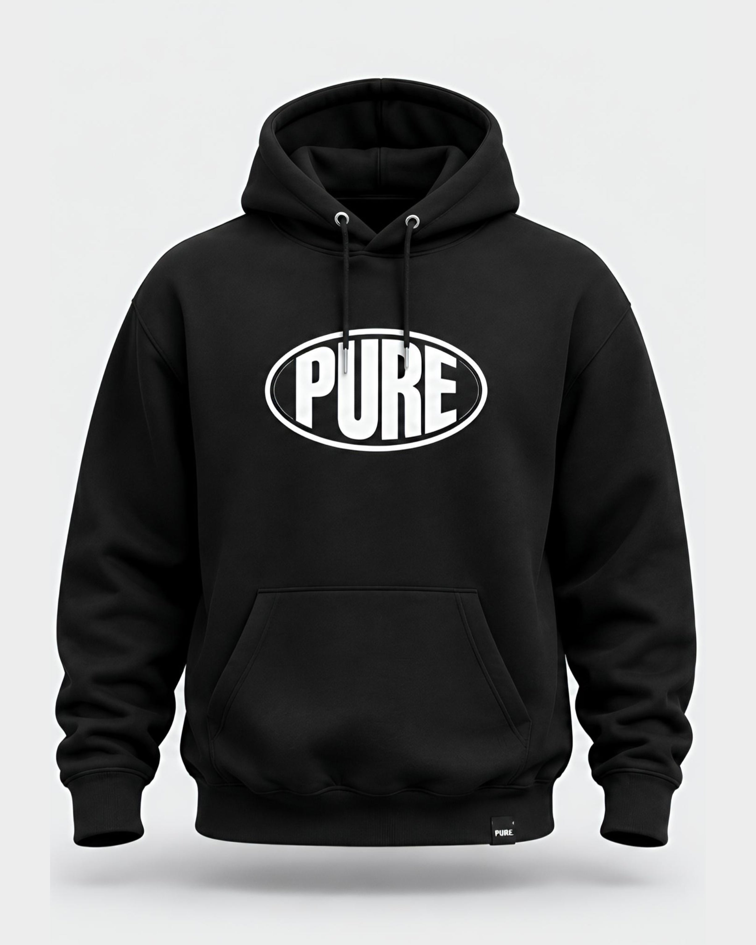 PUR3 silver black hoodie